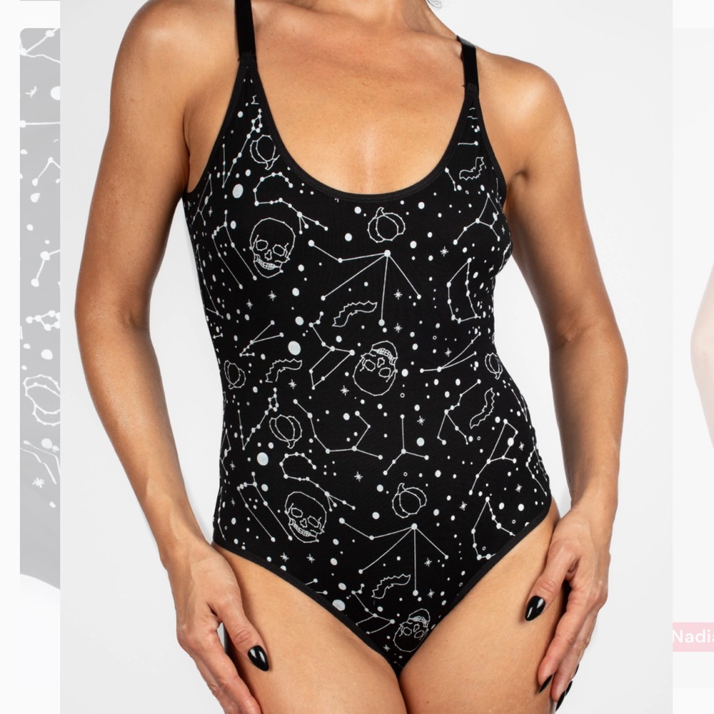Knotty | Starry Nightmares Glowing Scoop Neck Bodysuit